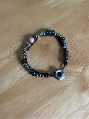 UNO de 50 Sterling Silver & Glass Bead Bracelet